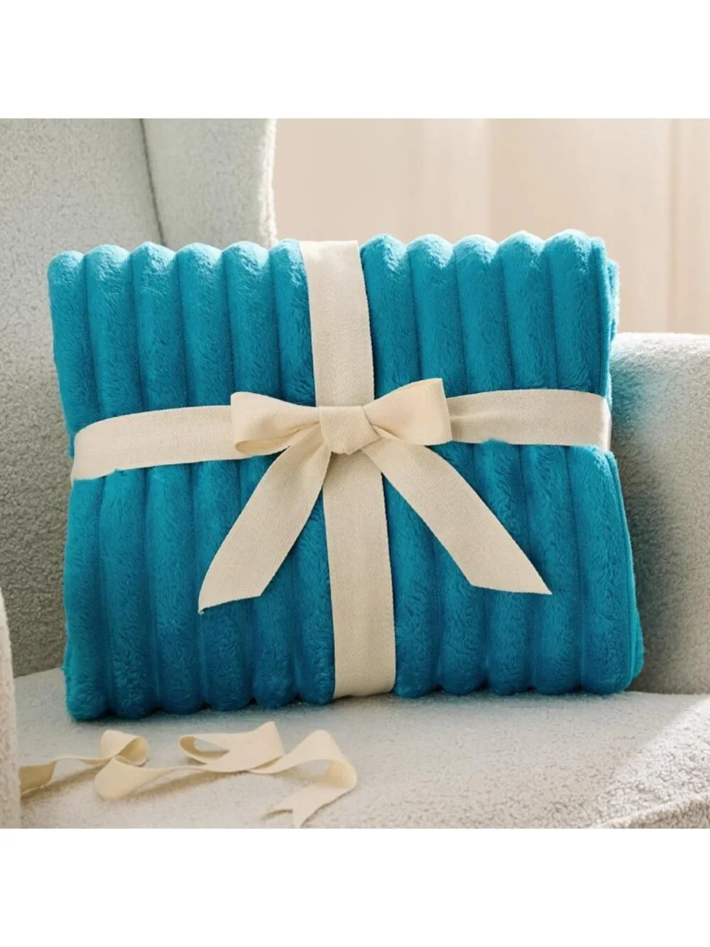 Cozy Teal Fleece Blanket for Couch | Soft Throw Blanket for Women & Girls, 50x60